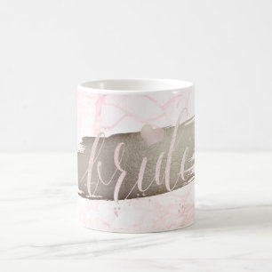 PixDezines Bride   Marble Blush Pink Script Coffee Mug
