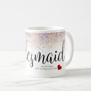 PixDezines Bridesmaid+Confetti Coffee Mug