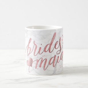 PixDezines Bridesmaid/Faux Rose Gold/Modern Script Coffee Mug