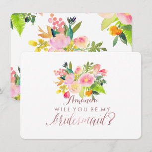 PixDezines Bridesmaid/Floral/Watercolor/Spring Invitation