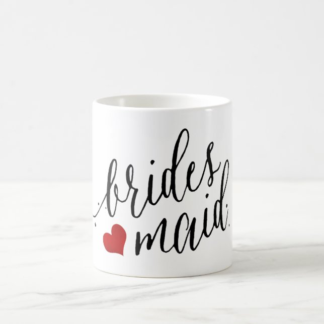 PixDezines Bridesmaid/Heart/Modern Script Coffee Mug (Center)