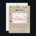 PixDezines brit shalom/photo frame stars/diy colou Invitation<br><div class="desc">PixDezines ברית שלום brit shalom featuring birds of the wires  with diy background colour for brit shalom,  jewish naming ceremony invitations.  Simply add your baby's photo,   Accented with star of david..  Brit shalom in hebrew can be copied and pasted for a darker opacity.com  All rights reserved.</div>
