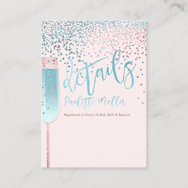 PixDezines Bruch & Blue Bubbly/Details Card (Front)