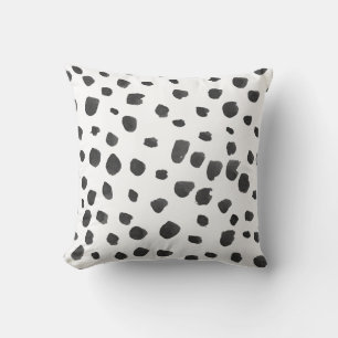 PixDezines Brushed Spots/Black/Faux Gold Cushion