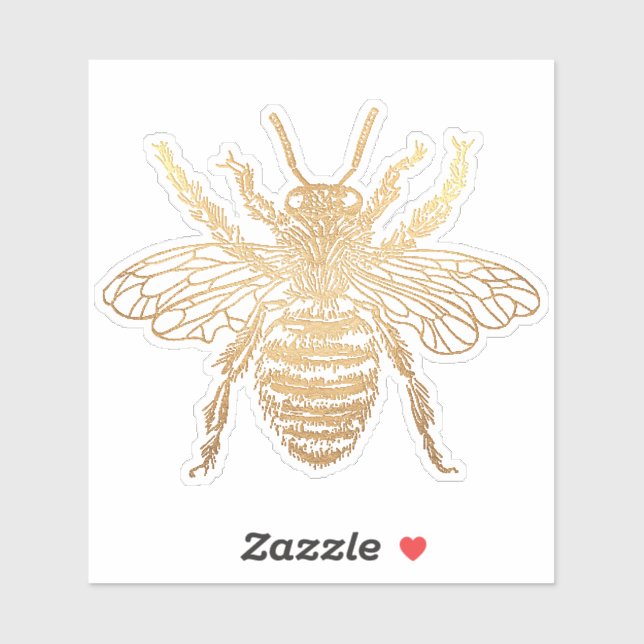 PixDezines Bumble Bee, Faux Gold (Sheet)