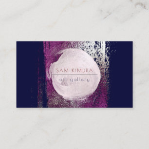 PixDezines Burgundy Faux Metallic Brushstrokes Business Card