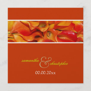 PixDezines burnt orange calla lily Invitation