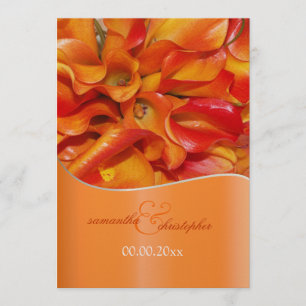 PixDezines burnt orange calla lily Invitation