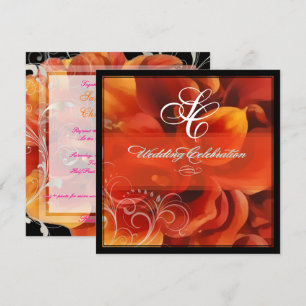 PixDezines burnt orange calla lily Invitation