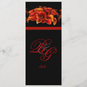 PixDezines BURNT ORANGE CALLA LILY INVITATIONS