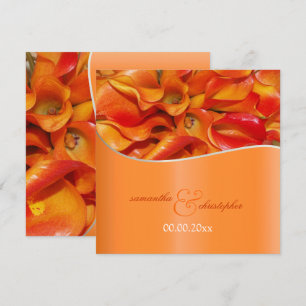PixDezines BURNT ORANGE CALLA LILY INVITATIONS