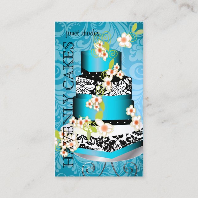 PixDezines Cake/Bakery/pâtisserie, gold stock Business Card (Front)