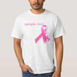 PixDezines Cancer Awareness, Pink Ribbon T-Shirt