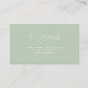 PixDezines Celadon Green Luxe Script Details Enclosure Card