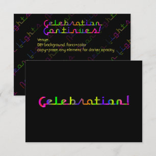 PixDezines Celebration/Neon Lights/Mitzvah Invitation