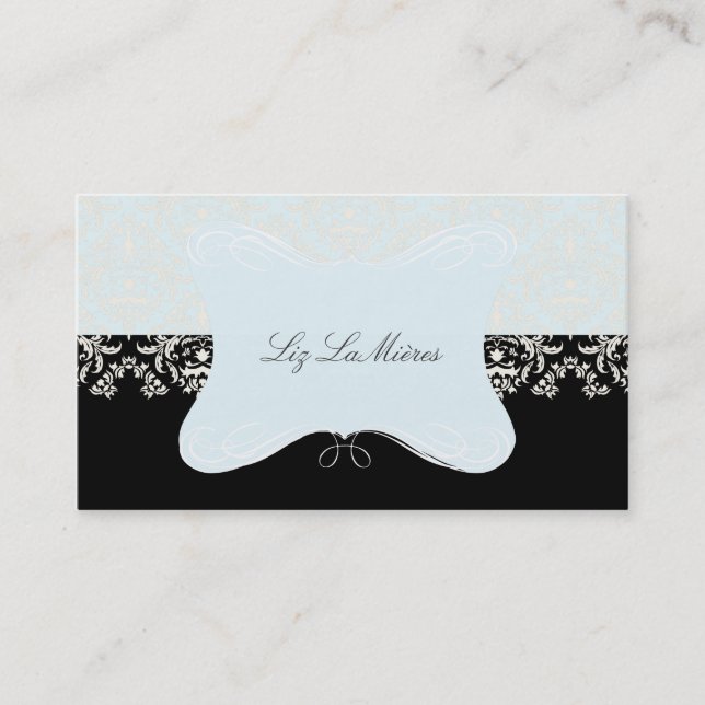 PixDezines Céline Damask Business Card (Front)