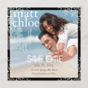 PixDezines Chadelier+Filigree/save date/diy colour Save The Date