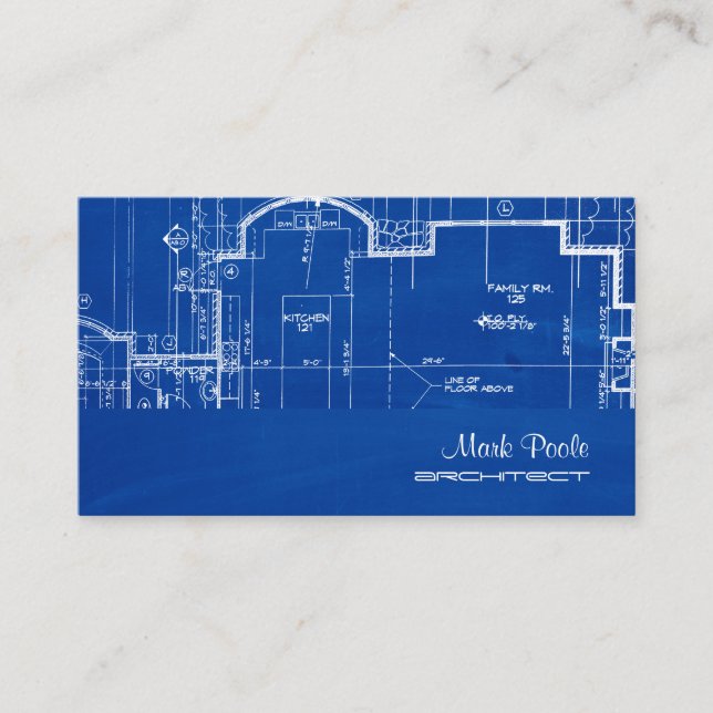 PixDezines chalkboard architect blueprints Business Card (Front)