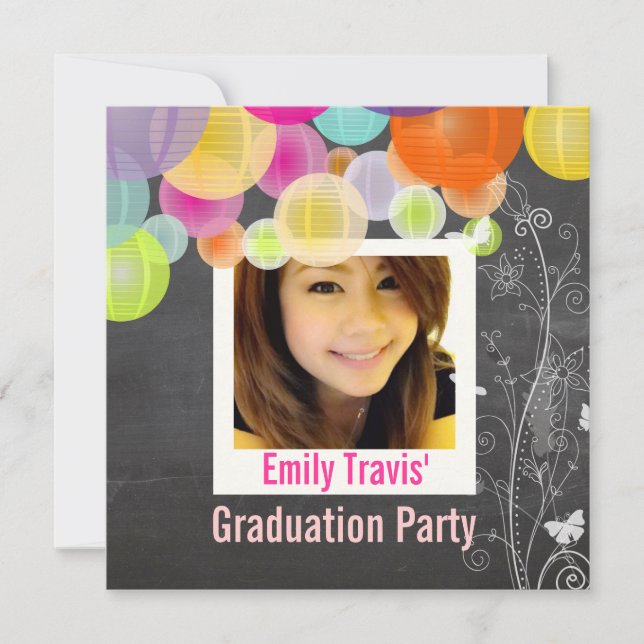 PixDezines chalkboard, fiesta for outdoor party Invitation (Front)