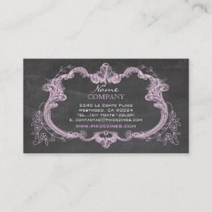 PixDezines chalkboard+rococo frame Business Card