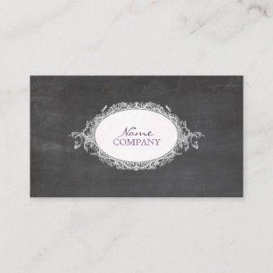 PixDezines chalkboard+rococo frame Business Card