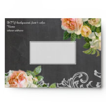 PixDezines chalkboard/rococo/vintage roses Card