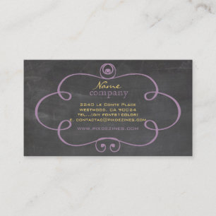PixDezines chalkboard+scrolls frame Business Card