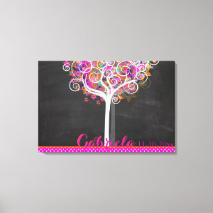 PixDezines Chalkboard Tree of Life Sign In Board