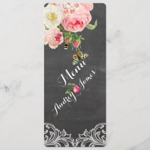 PixDezines Chalkboard/Vintage Roses Menu