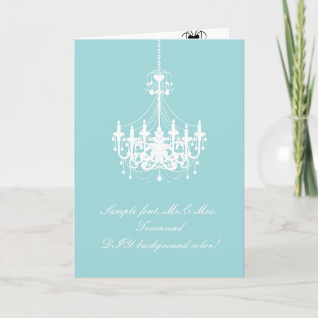 PixDezines Chandelier/DIY background colour Note Card (Front)