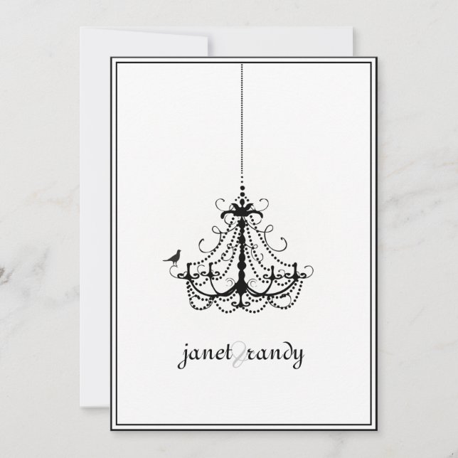 PixDezines chandelier/DIY event+background colour! Invitation (Front)