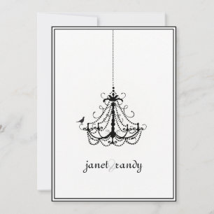 PixDezines chandelier/DIY event+background colour! Invitation