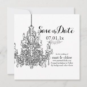 PixDezines chandelier/save date/diy colour Save The Date
