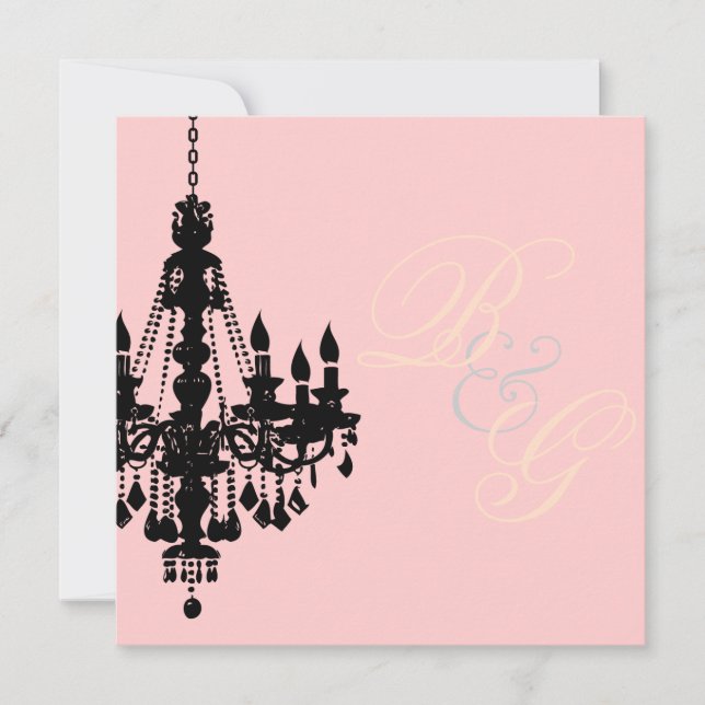 PixDezines Chandelier,  wedding Invitations (Front)