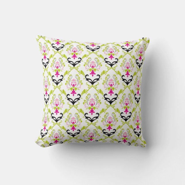 PixDezines chantal damask/diy background Cushion (Front)