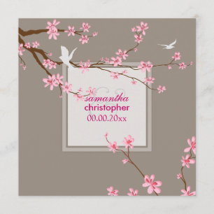 PixDezines Cherry blossom/diy background Invitation