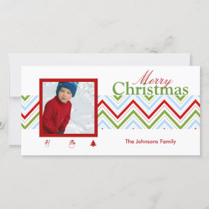PixDezines Chevron Christmas Holiday Card