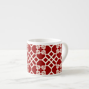 PixDezines Chinoise Trellis/DIY red background Espresso Cup