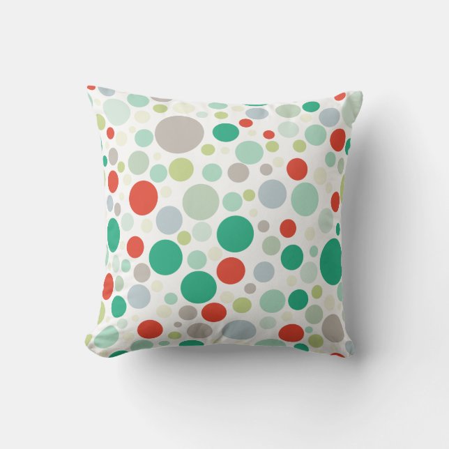 PixDezines christmas/adjustable polka dots Cushion (Front)