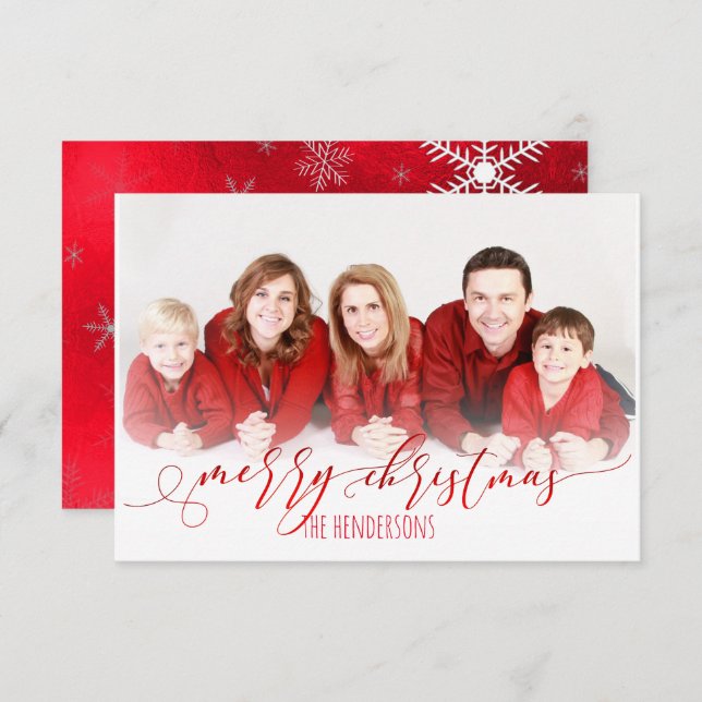 PixDezines Christmas Holiday Photo/Calligraphy Invitation (Front/Back)