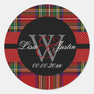 PIxDezines clan stewart tartan Classic Round Sticker