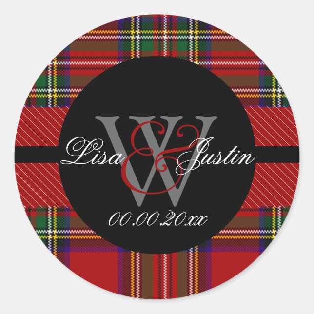 PIxDezines clan stewart tartan Classic Round Sticker (Front)