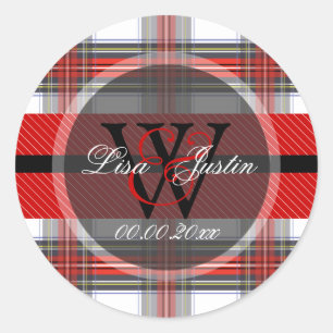 PIxDezines clan stewart tartan Classic Round Sticker