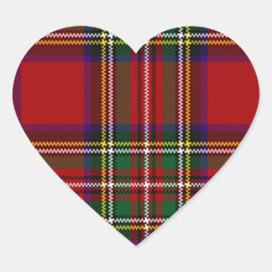 PixDezines clan stewart tartan Heart Sticker