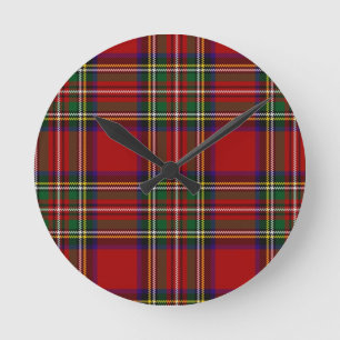 PixDezines clan stewart tartan Round Clock