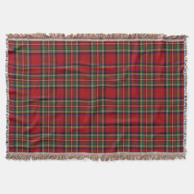 PixDezines clan stewart tartan Throw Blanket (Front)