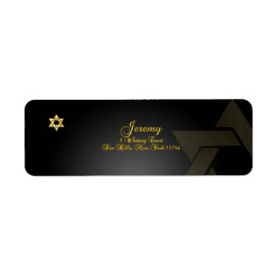 PixDezines Classic Bar Mitzvah/black+gold