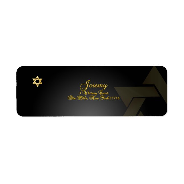 PixDezines Classic Bar Mitzvah/black+gold (Front)