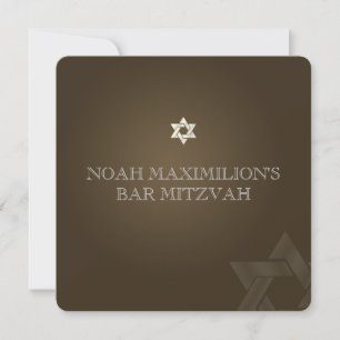 PixDezines classic mitzvah/brown/diy colour Invitation