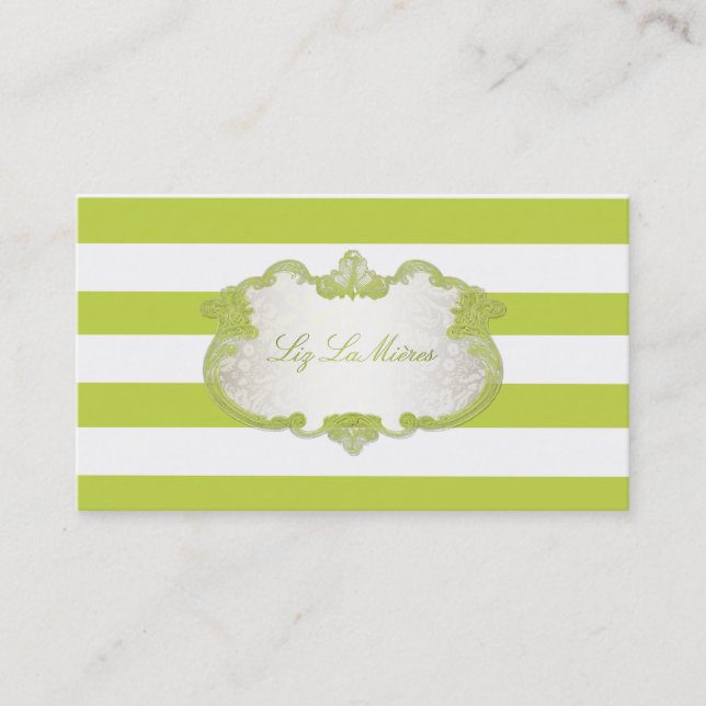 PixDezines classy adjustable stripes+colour Business Card (Front)